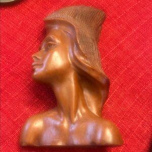 Hawaiian poly art handmade lava carved goddess Art Sculpture
